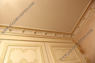 Гипсовая лепнина позолоченная поталью