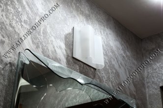 Стены декорированные металлизированной декоративной штукатуркой