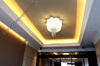 Потолок декорированный краской с эффектом замши