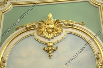 Гипсовая лепнина позолоченная поталью