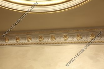 Гипсовая лепнина позолоченная поталью