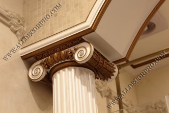 Гипсовая лепнина позолоченная поталью