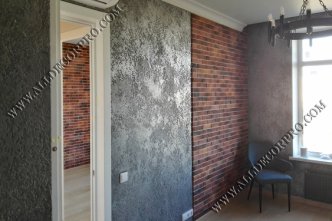 Стены декорированные металлизированным декоративным покрытием