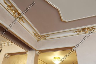 Гипсовая лепнина позолоченная поталью