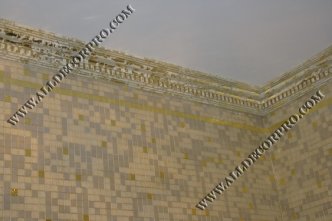 Состаренная лепнина санузла
