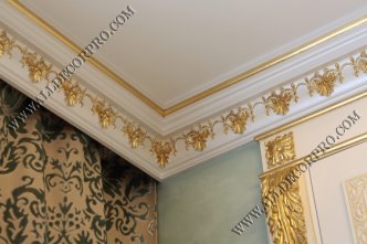 Гипсовая лепнина позолоченная поталью