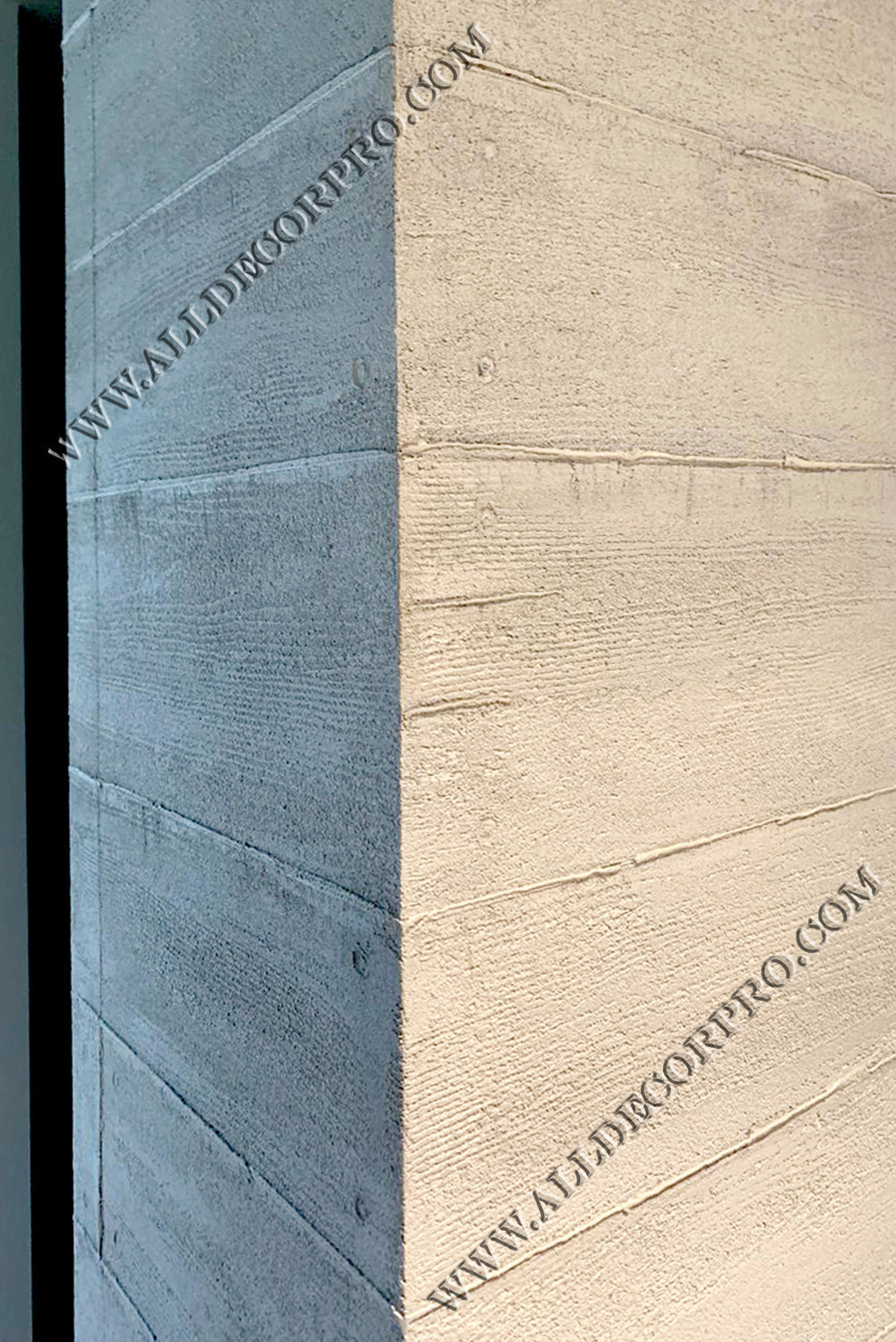 Стены холла декорированные микроцементом MAGDecor "Cemento"