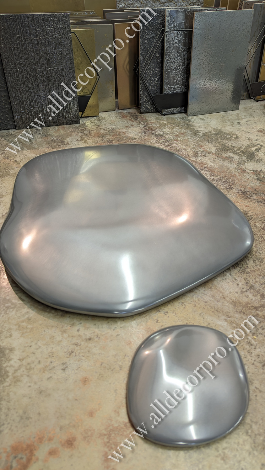 Панно "Капли" металлизированое жидким металлом PRO-METAL