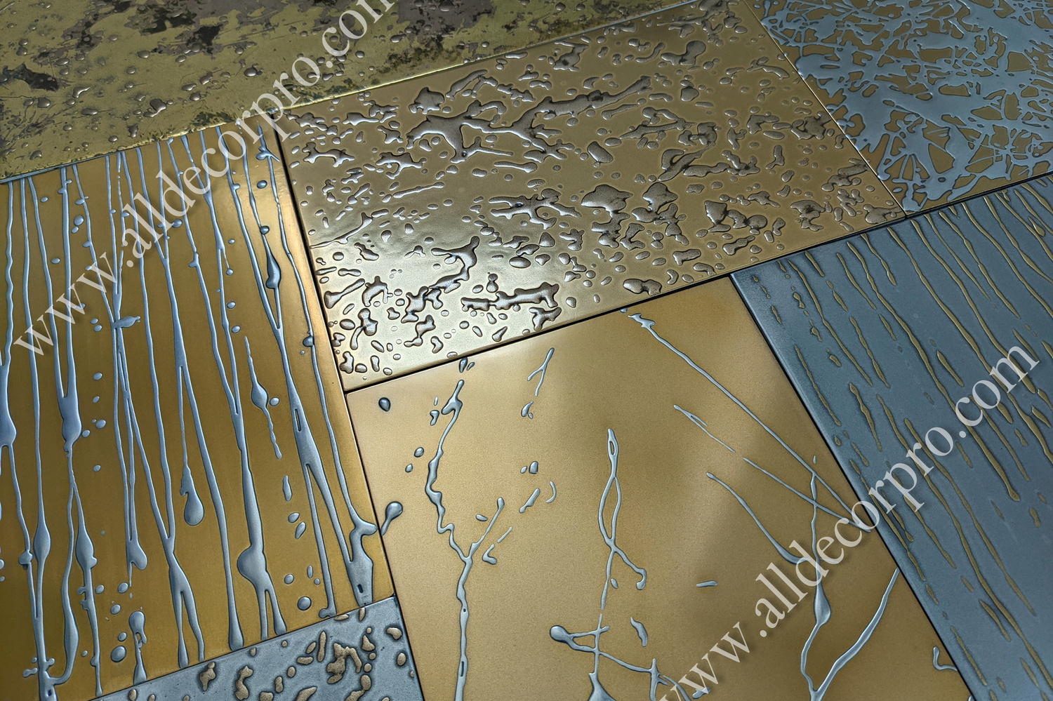 Образцы декоративного покрытия жидкий металл Metallhaut