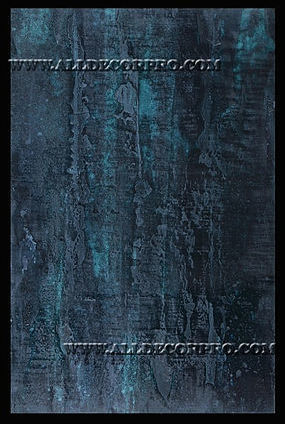 Венецианская штукатурка имитирующая черно-синий ленточный мрамор