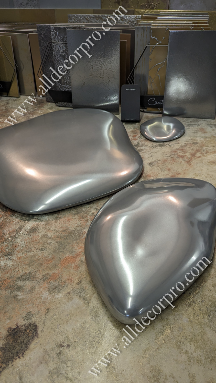 Панно "Капли" металлизированое жидким металлом PRO-METAL