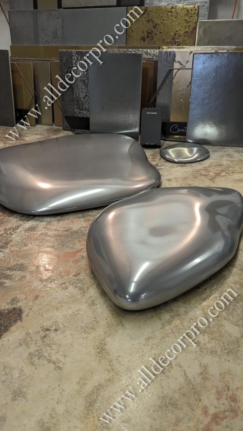 Панно "Капли" металлизированое жидким металлом PRO-METAL